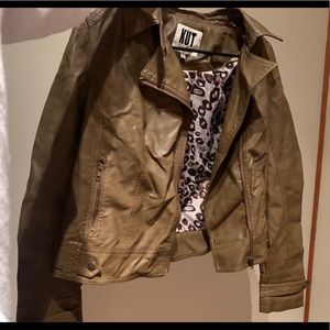 Large faux leather jacket